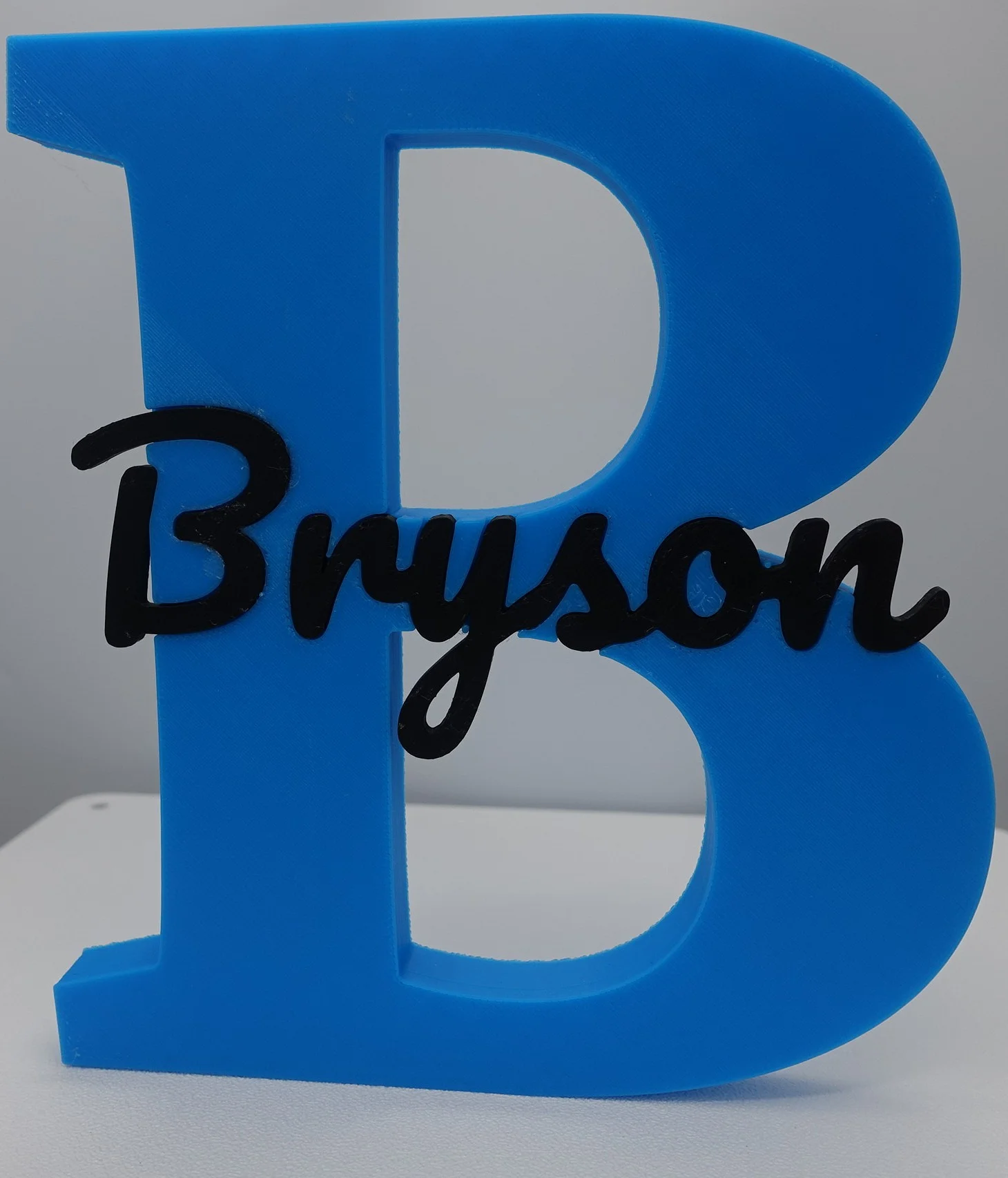 custom 3D printed name letter sign made in Byron Center Michigan